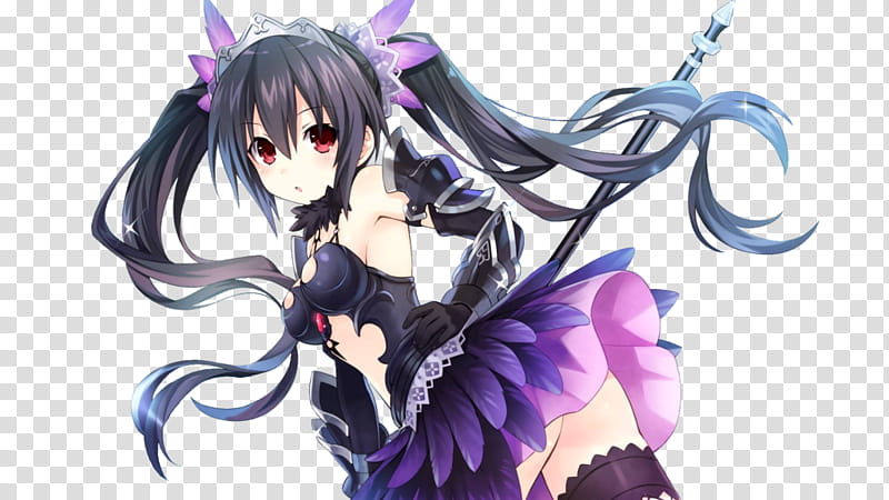 Noire Render, female anime character transparent background PNG clipart