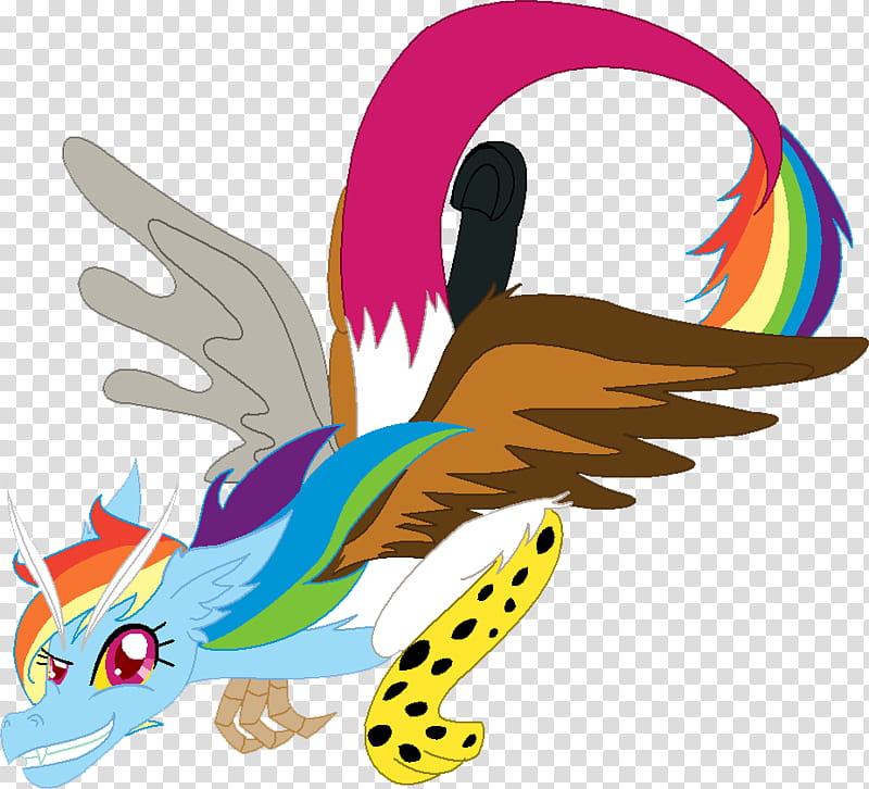 Draconequus Rainbow Dash, unicorn character transparent background PNG clipart