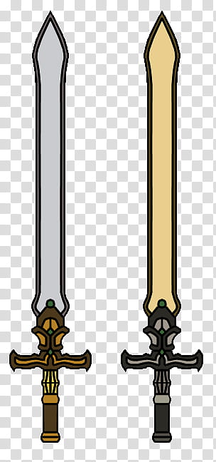 Walfas Custom Props Alondite and Ragnell, two swords illustration transparent background PNG clipart