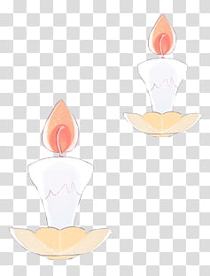 s, two white and brown candle illustration transparent background PNG clipart