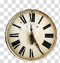 clocks, round white roman numeric clock at : transparent background PNG clipart