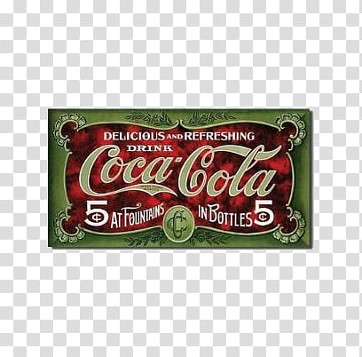 Vintage, Coca-Cola postage stamp transparent background PNG clipart