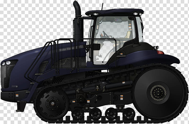 Motor Horse T Tracked, black and blue heavy equipment art transparent background PNG clipart