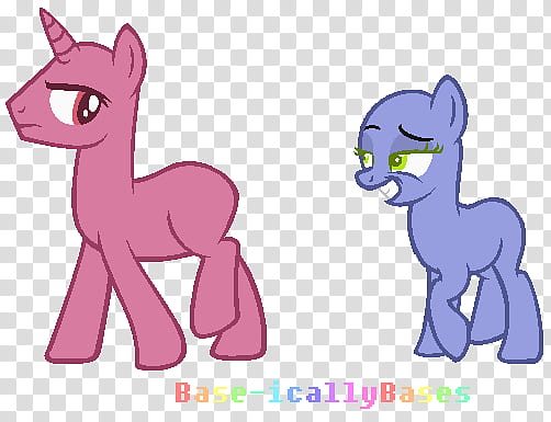 Insert Bad Pickup Line Here BASE, two My Little Pony characters transparent background PNG clipart