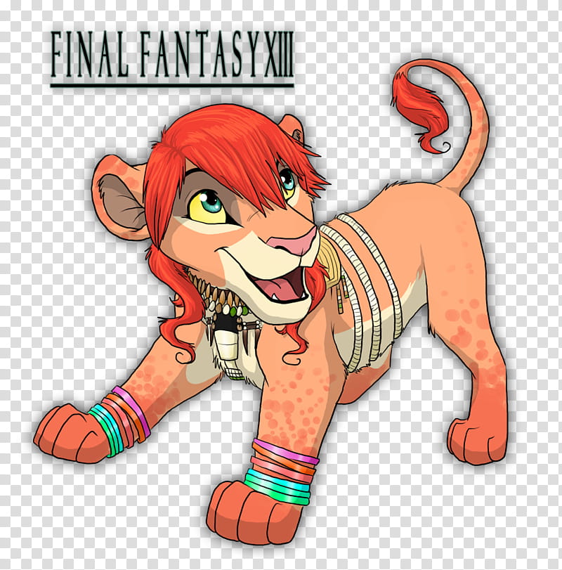 Vanille, orange lion character illustration transparent background PNG clipart