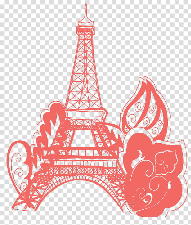 Eiffel Tower Drawing, Champ De Mars, Coloring Book, Watercolor Painting, Paris, Red, Landmark, Pink transparent background PNG clipart