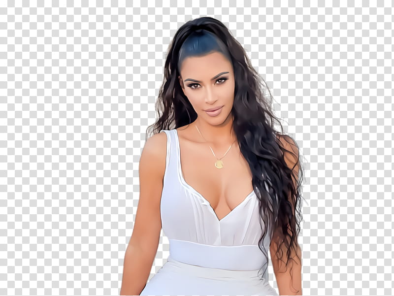 Hair, Kim Kardashian, Celebrity, Keeping Up With The Kardashians, Model, Costume, Dress Up, Forbes Celebrity 100 transparent background PNG clipart