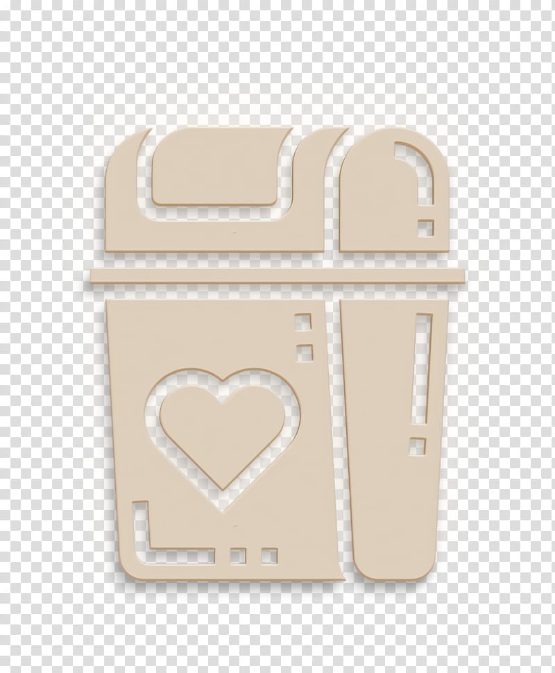 Bin icon Trash icon Home Decoration icon, Beige, Furniture transparent background PNG clipart