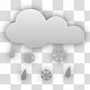 plain weather icons, , white rain and snowflakes illustration transparent background PNG clipart