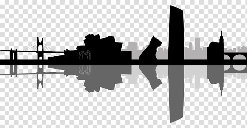 City Skyline Silhouette, Bilbao, Architecture, Panorama, Human Settlement, Vehicle, Blackandwhite transparent background PNG clipart