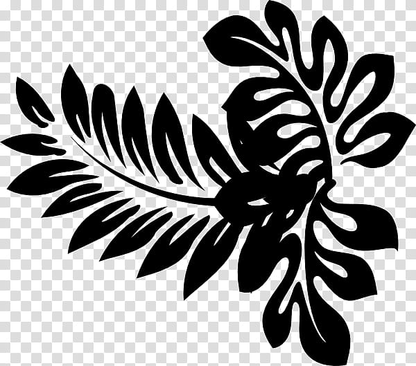 Luau, Rosemallows, Plants, Honolulu, Hawaii, Leaf, Blackandwhite, Branch transparent background PNG clipart