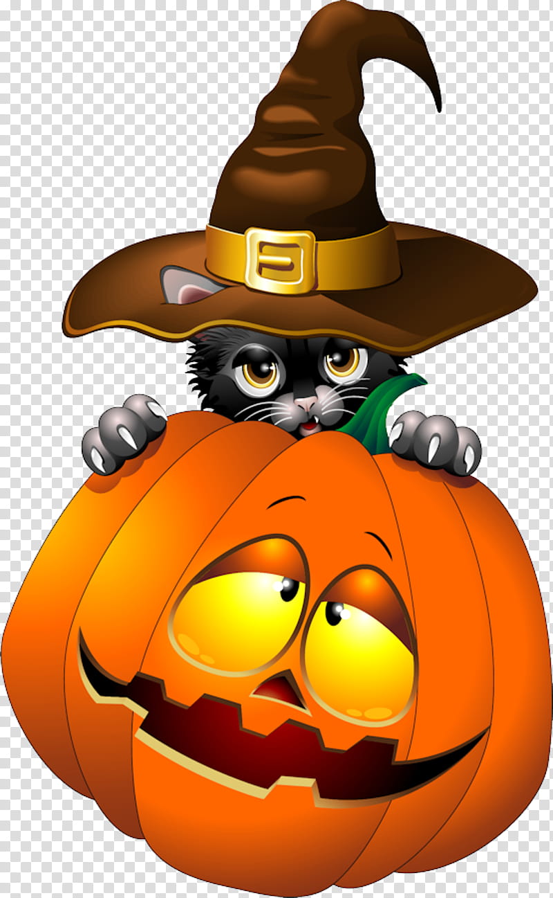 Black Cat Halloween, Halloween , Pumpkin, Pumpkin Cat, Jackolantern, Holiday, Ghost, Calabaza transparent background PNG clipart