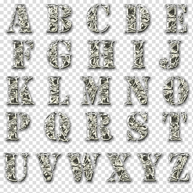 Silk Platinum Alphabet, ABCDEFGHIJKLMNOPQRSTUVWXYZ text transparent background PNG clipart