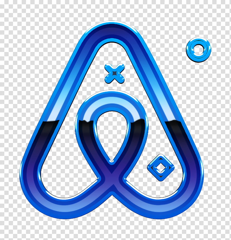 airbnb icon brand icon logo icon, Network Icon, Social Icon, Symbol, Electric Blue, Triangle, Sign transparent background PNG clipart