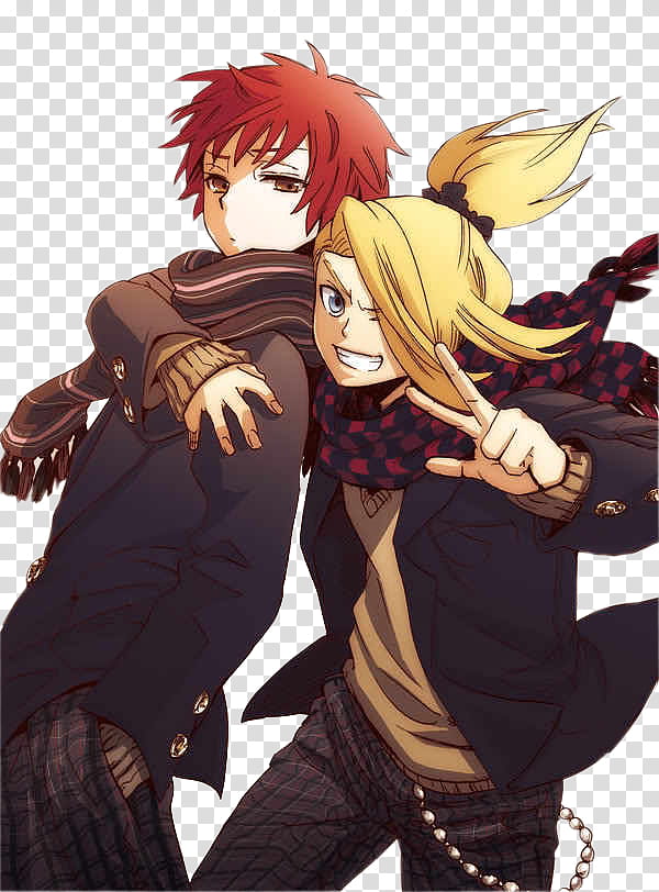 Sasori and Deidara, two male anime characters transparent background PNG clipart