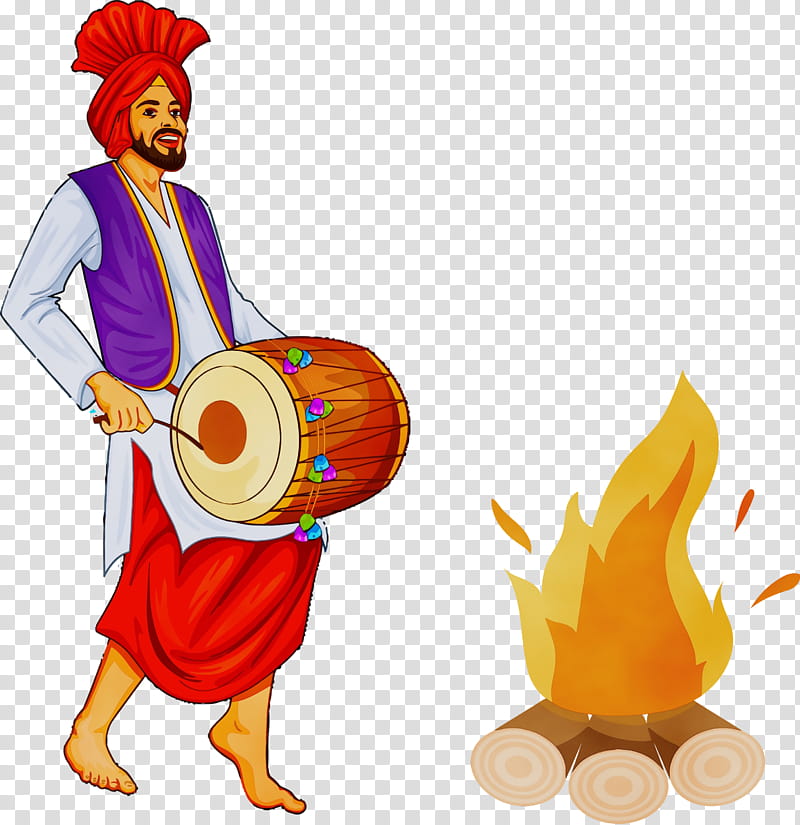 drum indian musical instruments musical instrument cartoon hand drum, Lohri, Happy Lohri, Watercolor, Paint, Wet Ink, Membranophone, Dholak transparent background PNG clipart