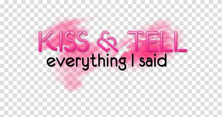 KISS and TELL transparent background PNG clipart