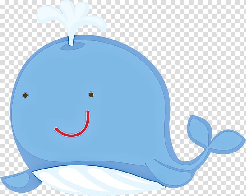 blue cartoon marine mammal whale, Cetacea, Blue Whale, Smile transparent background PNG clipart