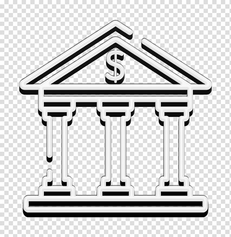 Bank icon Finance icon, Column, Architecture, Temple, House, Ancient Greek Temple, Place Of Worship, Roof transparent background PNG clipart