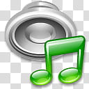 Oxygen Refit, xmms, speaker and music note icon transparent background PNG clipart