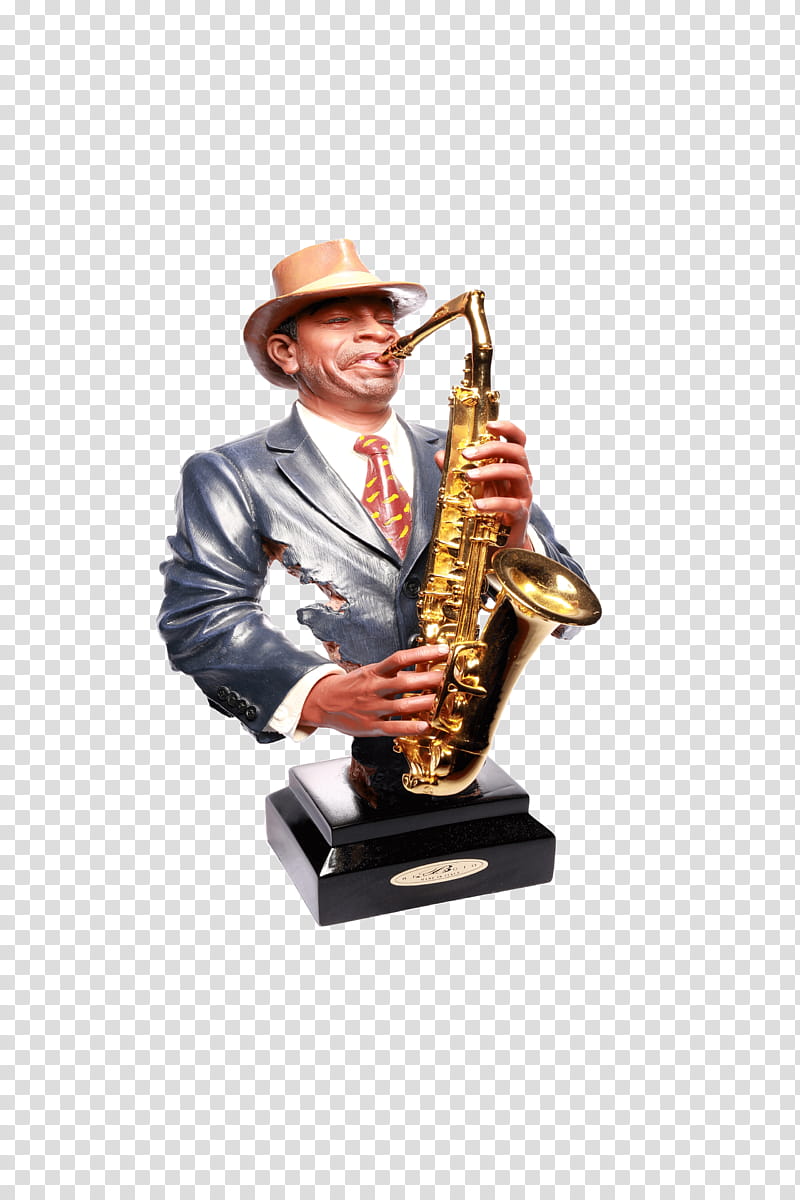 Wind, BARITONE Saxophone, Clarinet, Musician, Statue, Trumpet, Figurine, Bronze transparent background PNG clipart