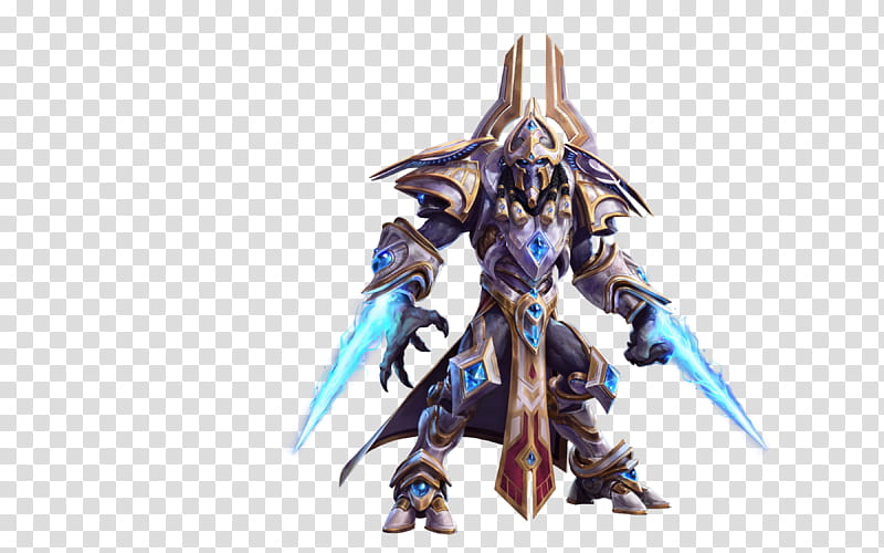 Artanis Heroes of the Storm, grey and blue character illustration transparent background PNG clipart