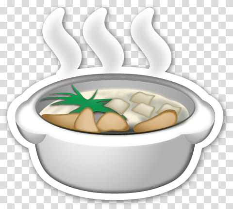 EMOJI STICKER , pot of soup transparent background PNG clipart