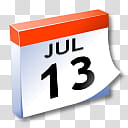 WinXP ICal, July  calendar illustration transparent background PNG clipart