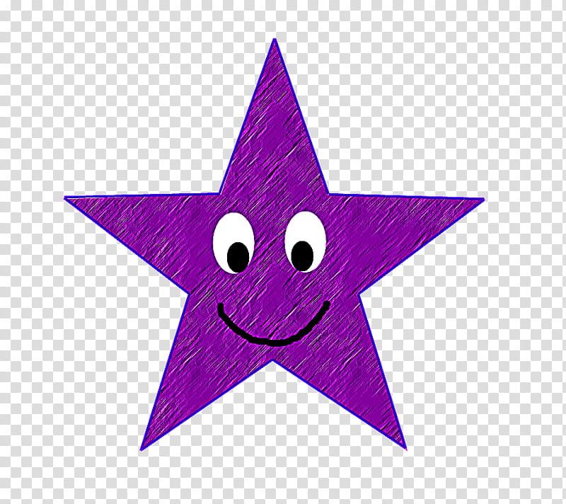 Estrella, purple star with face illustration transparent background PNG clipart