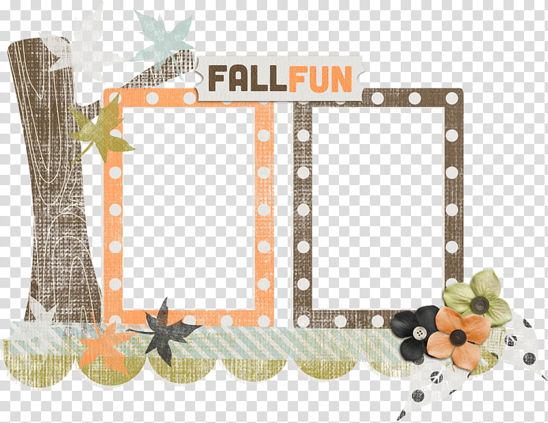 PART Element Frames Text, orange and brown fall fun board transparent background PNG clipart