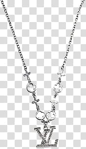 All that glitters , silver-colored Louis Vuitton pendant necklace transparent background PNG clipart