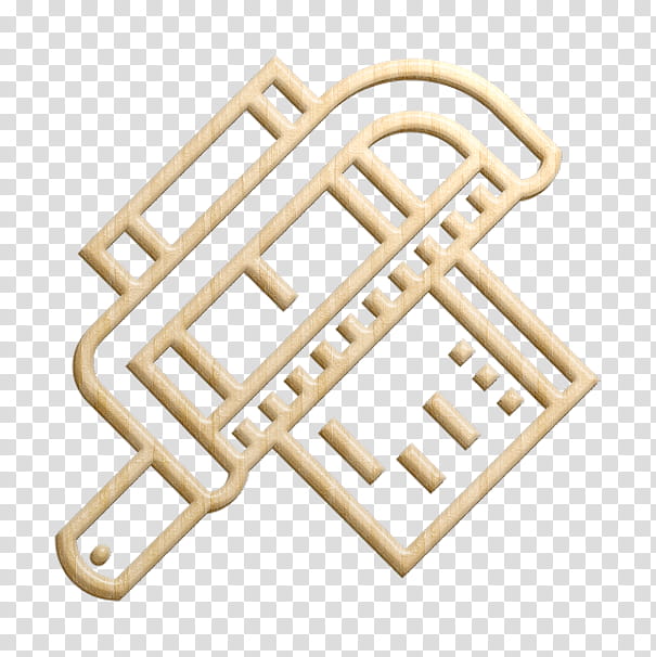 Saw icon Architecture icon Wood icon, Logo, Beige, Brass, Metal transparent background PNG clipart