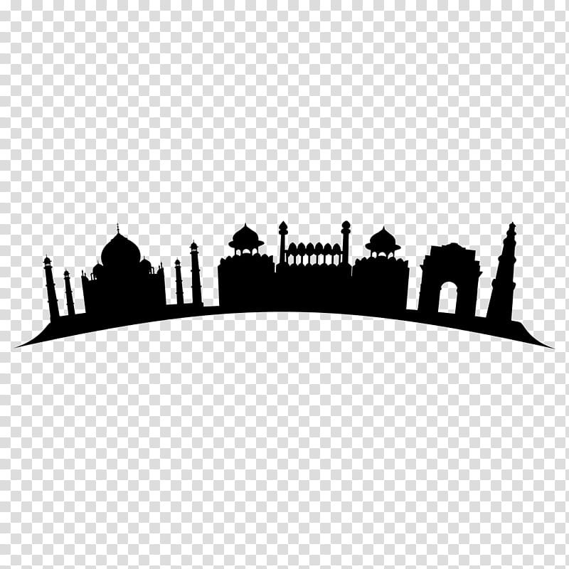 26 January Republic Day, India, Silhouette, January 26, Skyline, City, Human Settlement, Blackandwhite transparent background PNG clipart