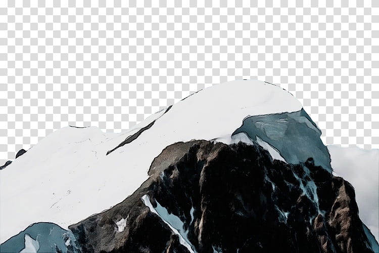 glacial landform mountainous landforms mountain nunatak mountain range, Watercolor, Paint, Wet Ink, Summit, Geological Phenomenon, Glacier, Ridge transparent background PNG clipart