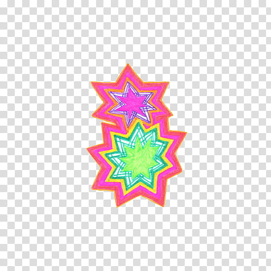 Summer , pink and green stars decor transparent background PNG clipart