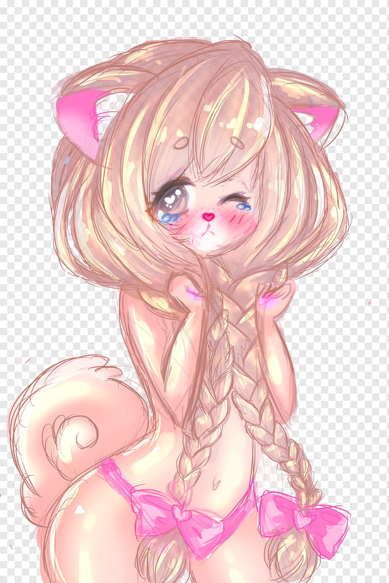 I FORGOT TO COLOR HER EAR FLUFF transparent background PNG clipart
