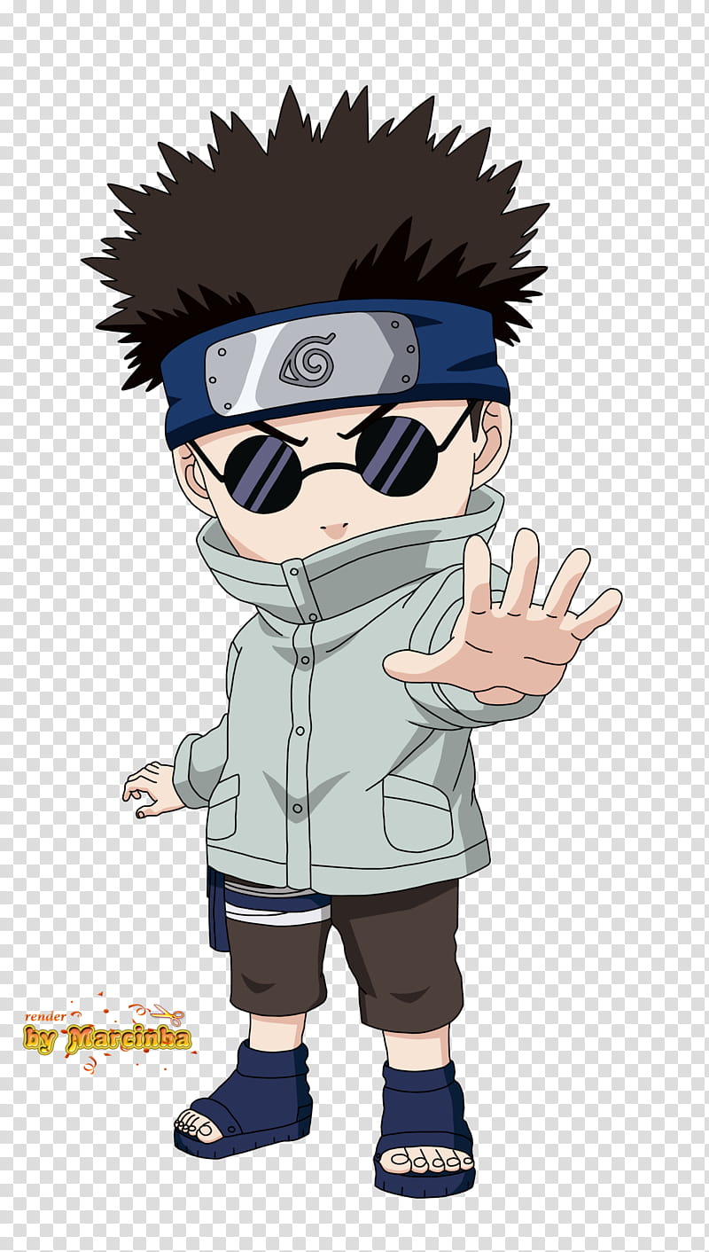 Render Chibi Shino, Naruto character transparent background PNG clipart