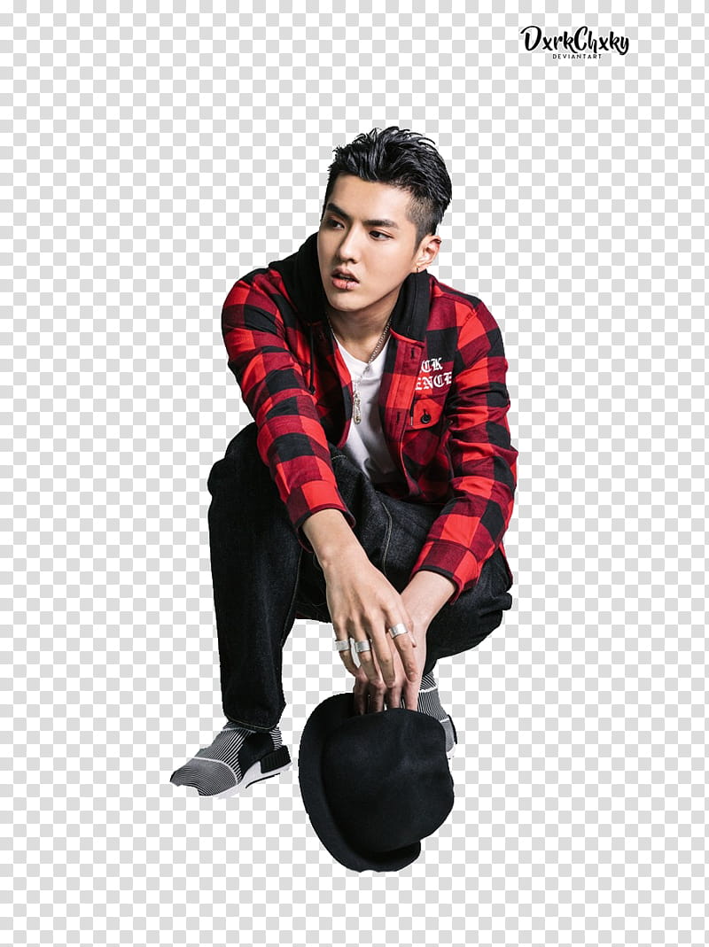 KRIS WU, man black haired wearing jacket transparent background PNG clipart