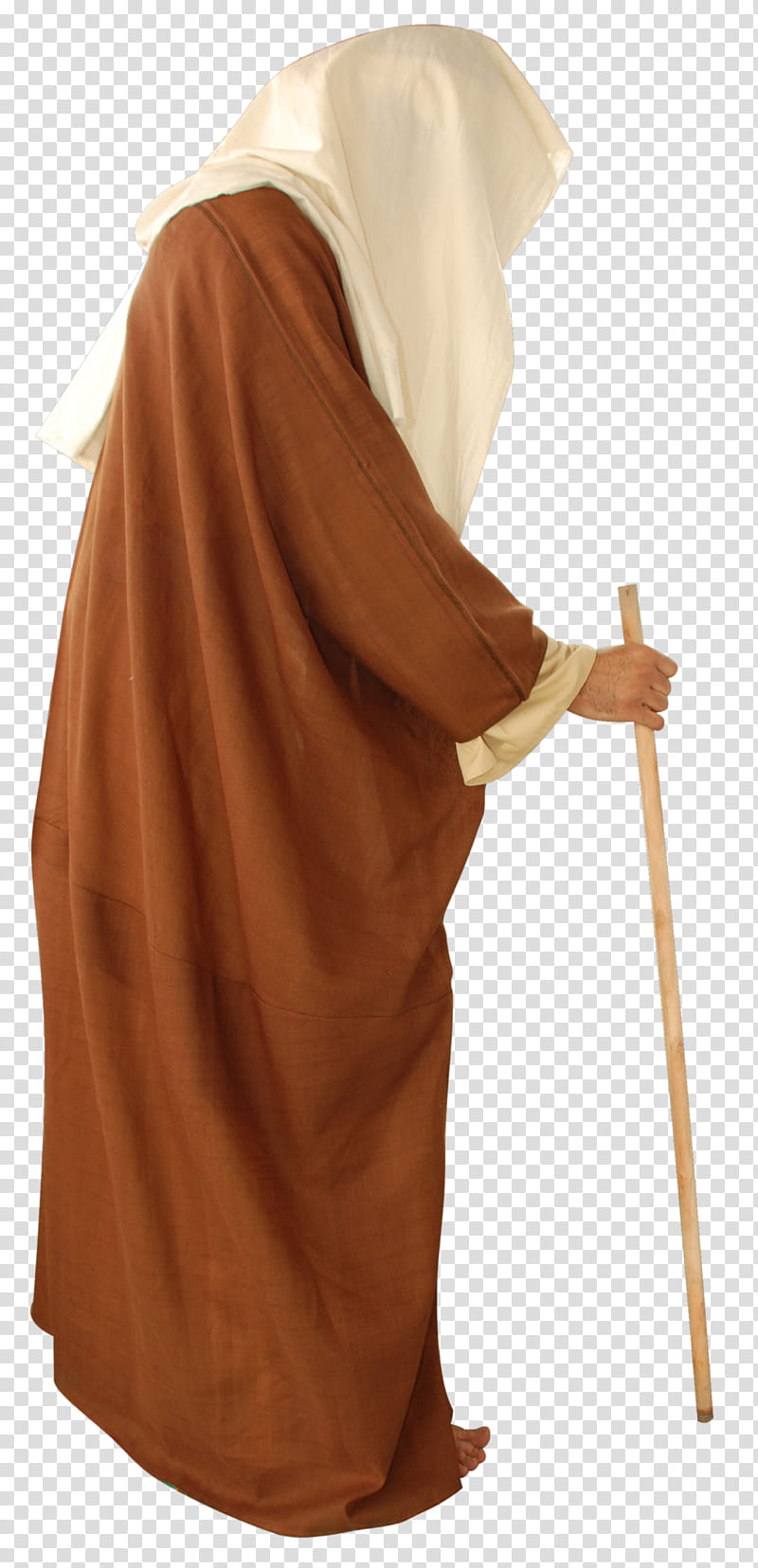 Arab old style clothes , person wearing brown thobe transparent background PNG clipart