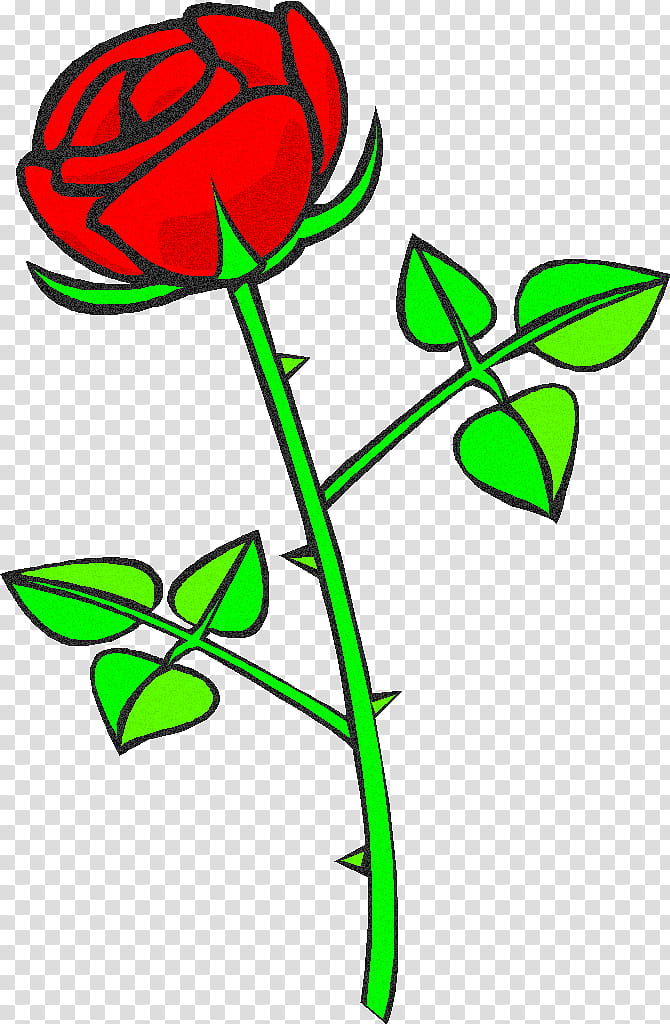 rose with thorns clipart