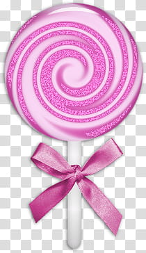 Piruletas s, round lollipop with ribbon transparent background PNG clipart