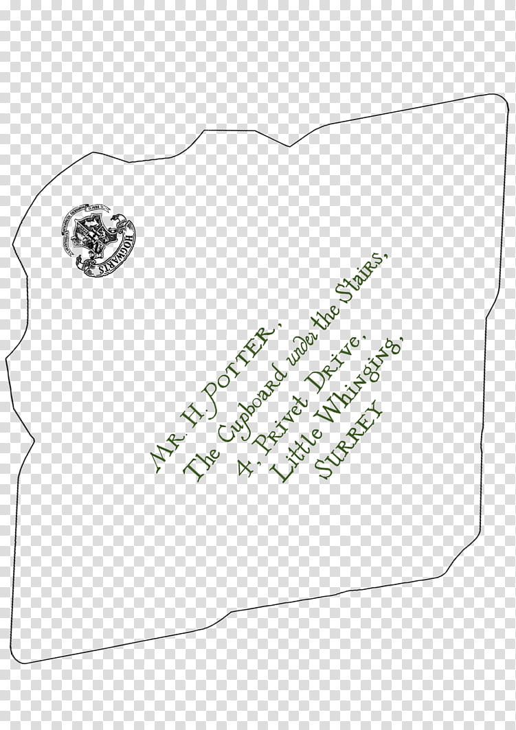 Hogwarts Letter Mr H Potter Text Transparent Background PNG Clipart 