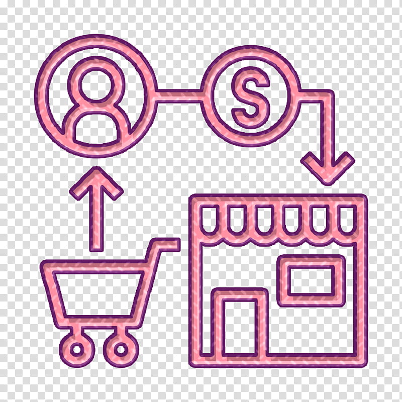 Commerce icon Sale icon Logistics icon, Pink, Text, Line, Line Art, Magenta transparent background PNG clipart