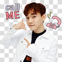 EXO Kakao Talk Stickers, K-Pop artist transparent background PNG clipart