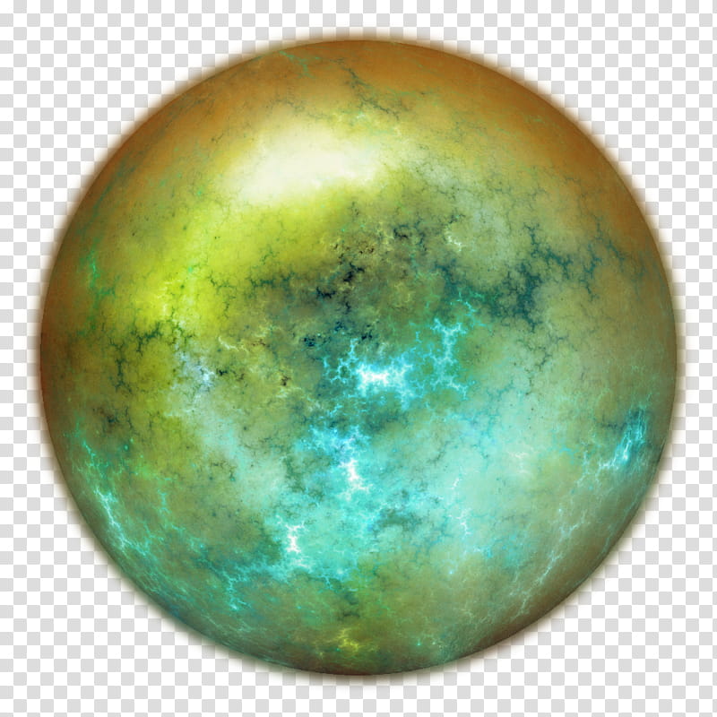 Magical Crystal Ball, round green and blue icon transparent background PNG clipart