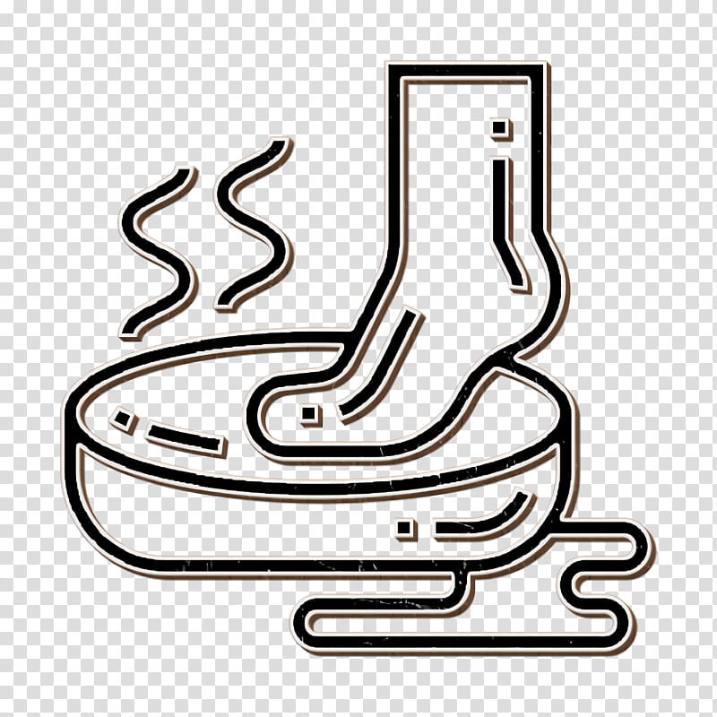 Spa Element icon Foot icon, Coloring Book, Line, Line Art, Furniture transparent background PNG clipart