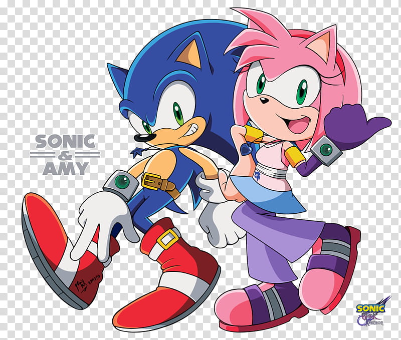 Commission: Sonic and Amy (Vers. ) transparent background PNG clipart