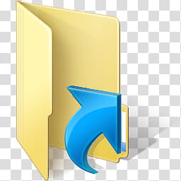 Windows Seven, yellow folder with blue arrow filename extension art transparent background PNG clipart