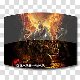 Cinema dock icons, Gears-of-war, Gears of War transparent background PNG clipart