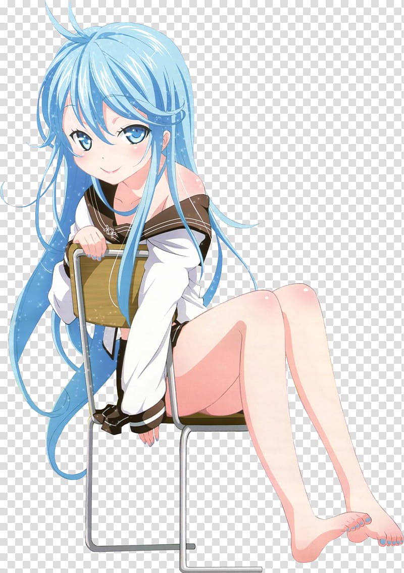 Erio Touwa No , female anime character on chair transparent background PNG clipart